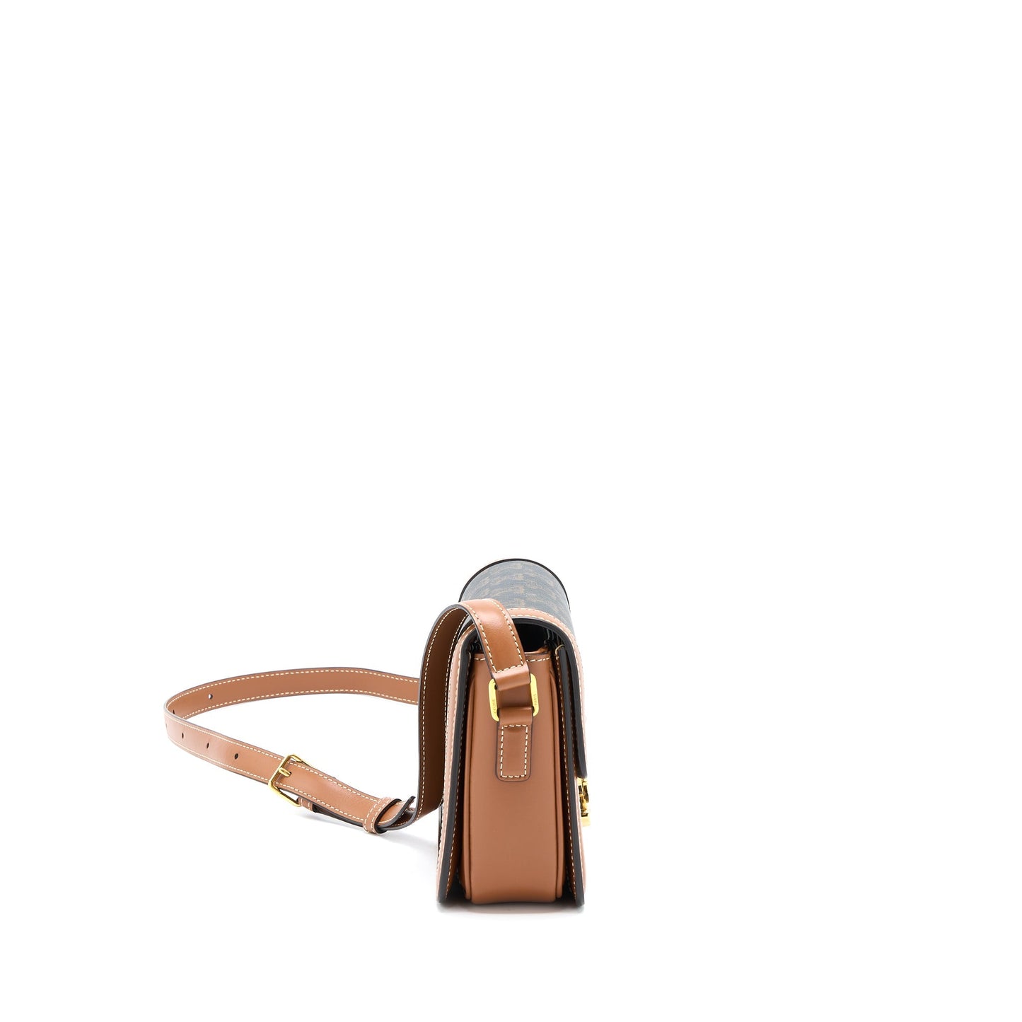 Celine Teen Triomphe Purse In Triomphe Canvas And Calfskin