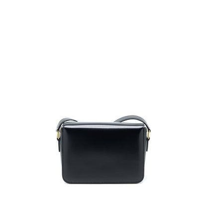 Celine Teen Triomphe Purse In Shiny Calfskin Black