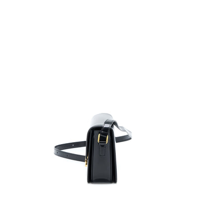 Celine Teen Triomphe Purse In Shiny Calfskin Black