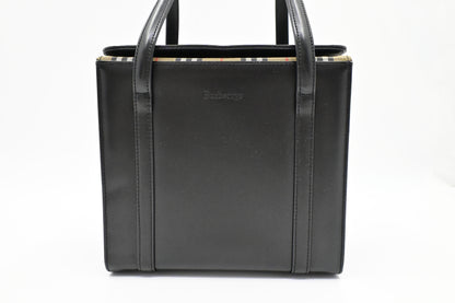 Burberry Box Handbag in Black Leather