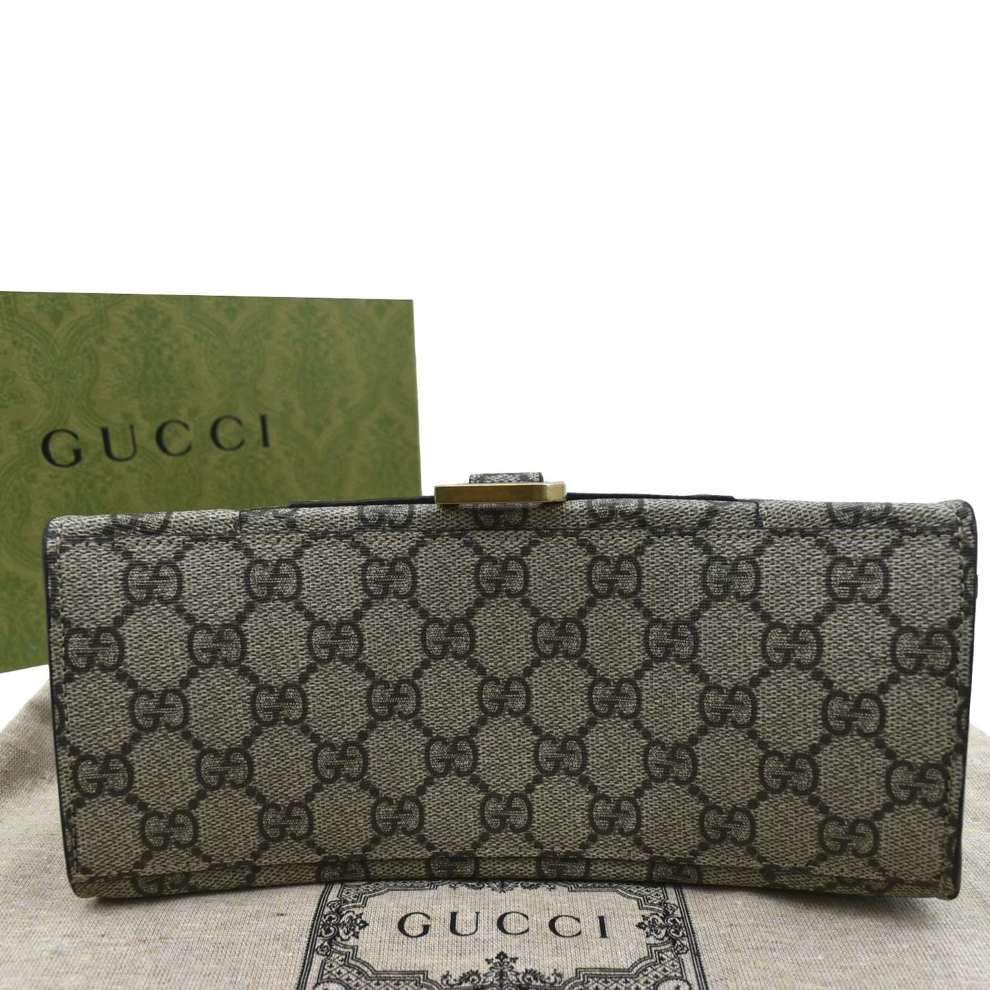 GUCCI x Balenciaga Hourglass GG Supreme Canvas Shoulder Bag Beige