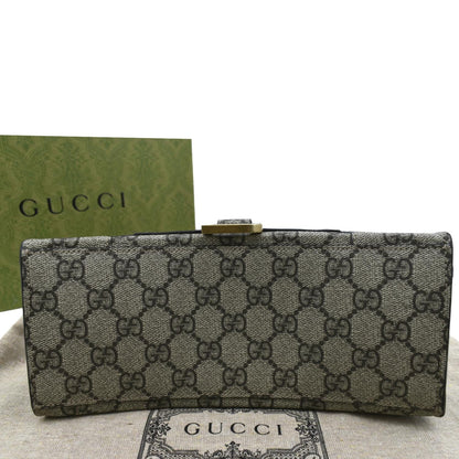 GUCCI x Balenciaga Hourglass GG Supreme Canvas Shoulder Bag Beige