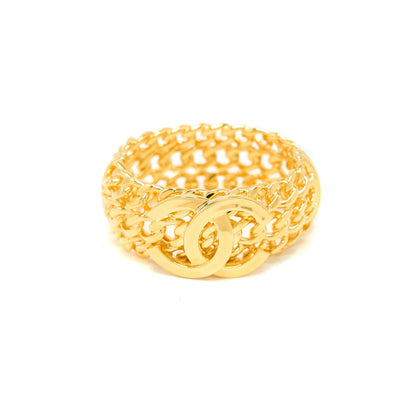 Chanel Giant Logo Bangle Gold Tone