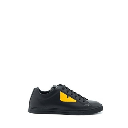Fendi Size 5 Monster Sneaker Calfskin Black