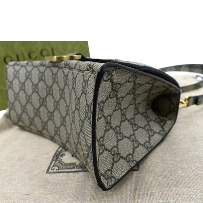 GUCCI x Balenciaga Hourglass GG Supreme Canvas Shoulder Bag Beige