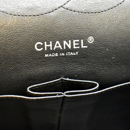 CHANEL Jumbo Flap Patent Leather Shoulder Bag Black
