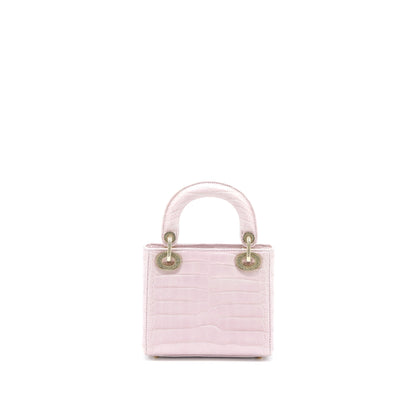 Dior Mini Lady Dior Alligator Mississippiensis Light Pink Crystal