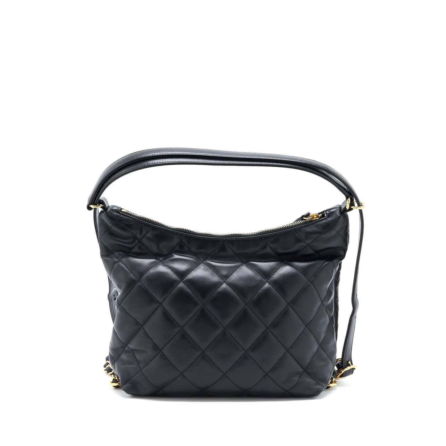 Chanel 22B Hobo Bag Lambskin Black GHW (Microchip)