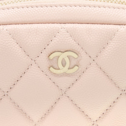 Chanel 21C Small Cosmetic Pouch Caviar Rose Clair LGHW
