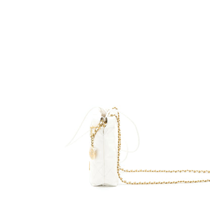 Chanel 23S Mini 22 Bag Shiny Calfskin White GHW (Microchip)