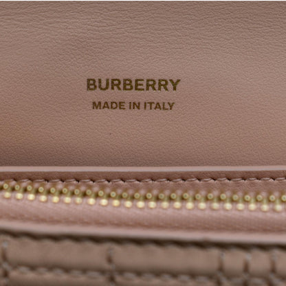BURBERRY Tb Lola Quilted Lambskin Chain Shoulder Bag Beige