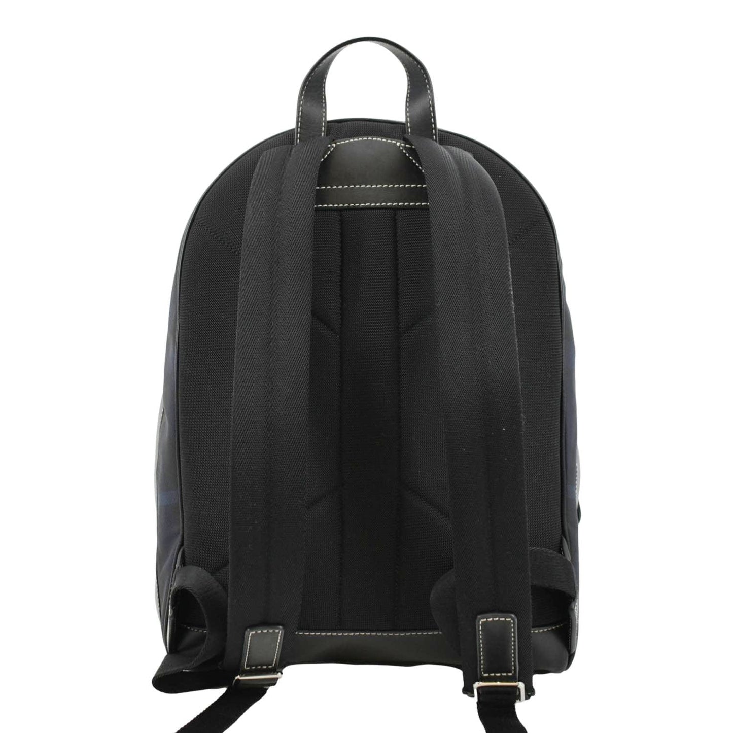 BURBERRY Rocco Check Fabric Backpack Navy Blue