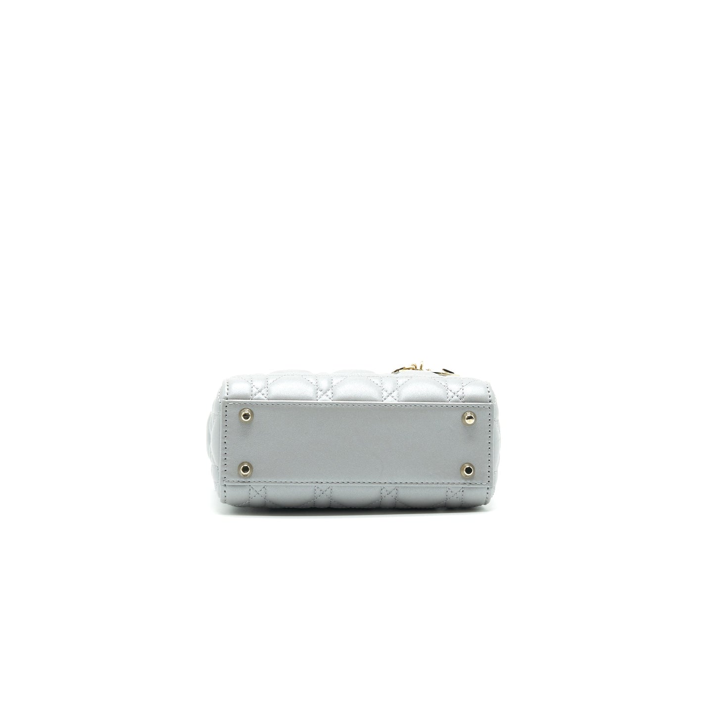 CHRISTIAN DIOR MINI LADY DIOR LIGHT GREY