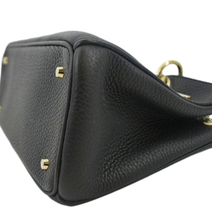 CHRISTIAN DIOR Diorissimo Leather Tote Bag Black