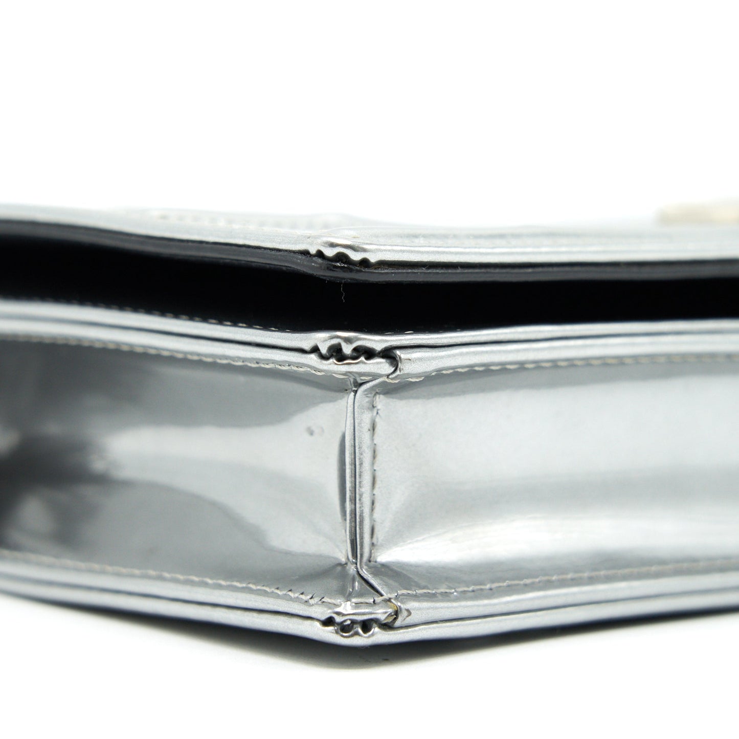 DIOR DIORAMA WALLET ON CHAIN IN SILVER