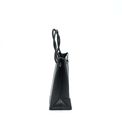 Balenciaga Top Handle Shopping Tote Purse Calfskin Black