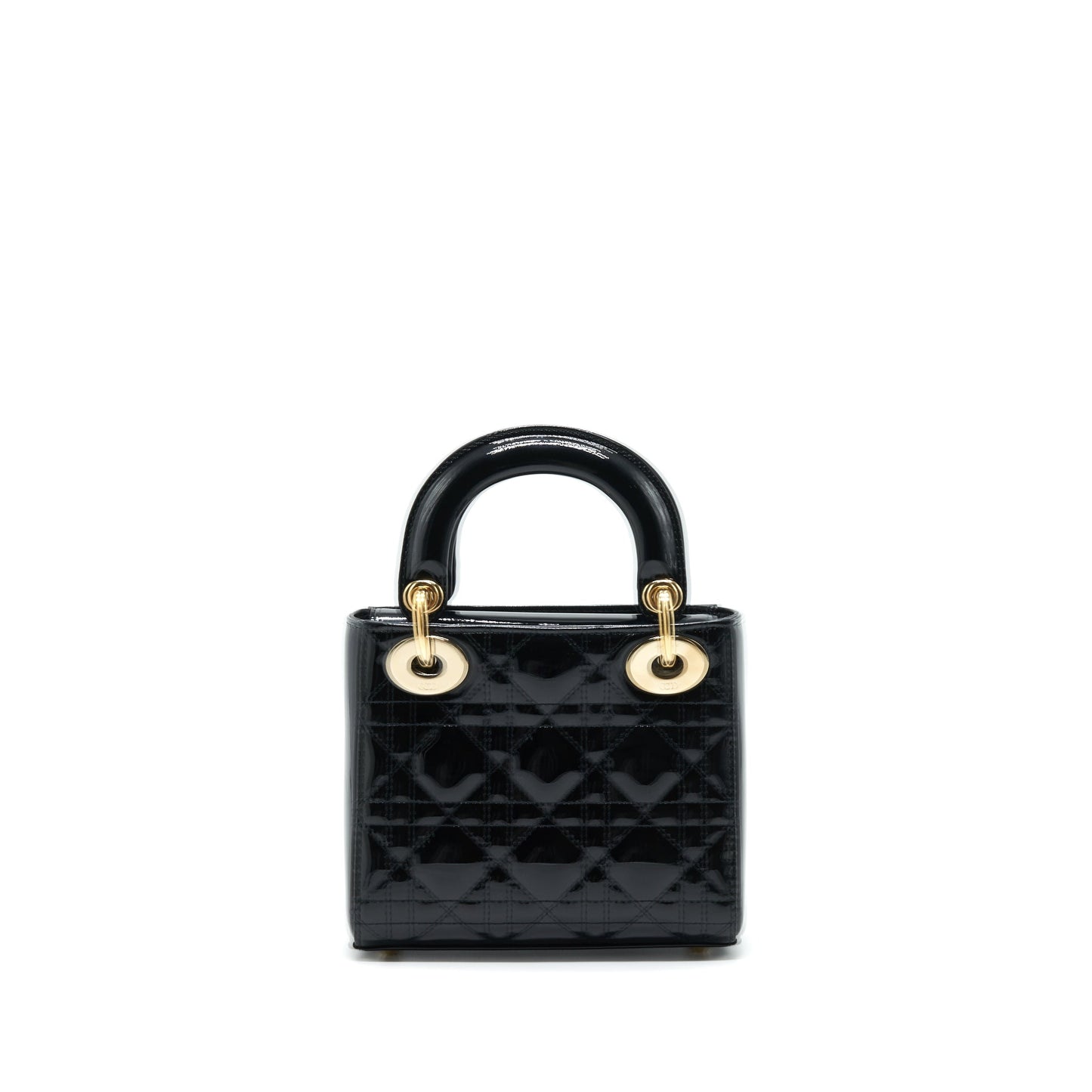 Dior Mini Lady Dior Patent Leather Black