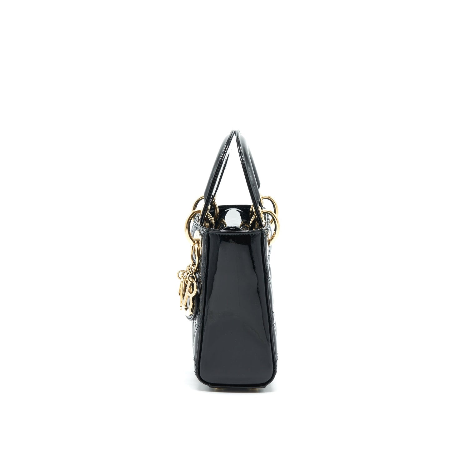 Dior Mini Lady Dior Patent Leather Black