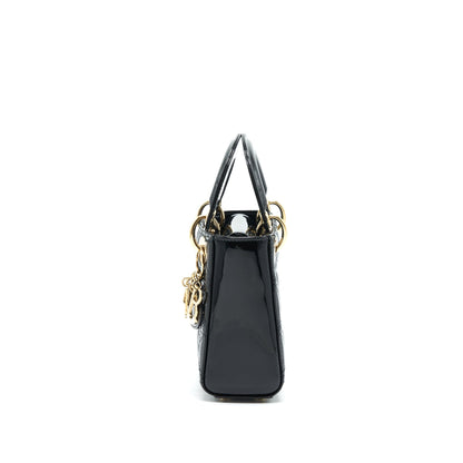 Dior Mini Lady Dior Patent Leather Black