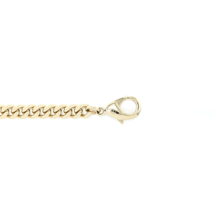 Chanel CC Logo Chain Vu Bracelet Crystal Light Gold Tone