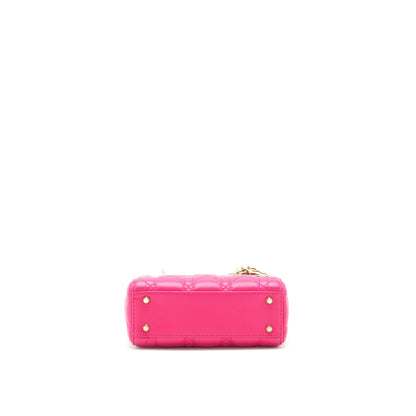 Dior mini lady Dior Purse lambskin pink