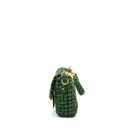 Fendi Baguette Limited edition Tweed Green