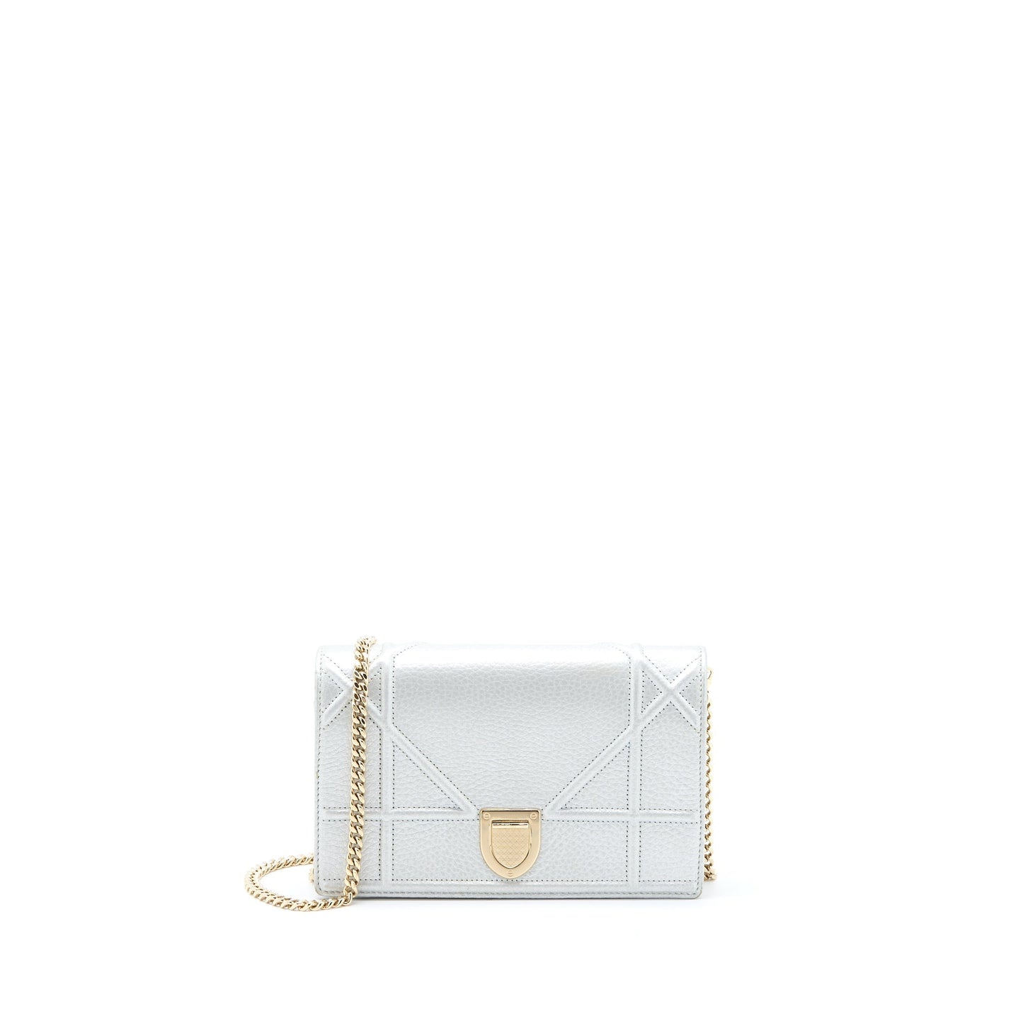 Dior Diorama Wallet on Chain Calfskin Silver