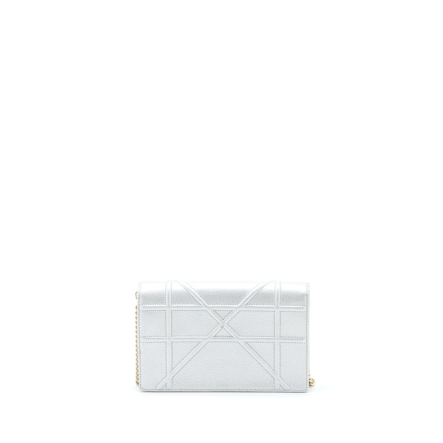 Dior Diorama Wallet on Chain Calfskin Silver
