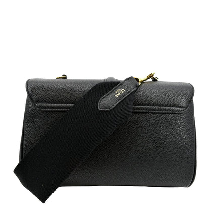 CELINE Teen 16 Calfskin Leather Crossbody Bag Black