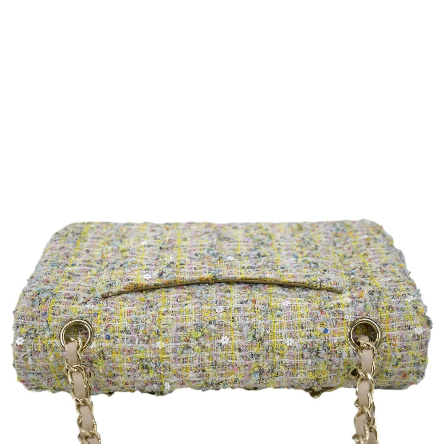 CHANEL Garden Party Flap Medium Tweed  Shoulder Bag Pastel