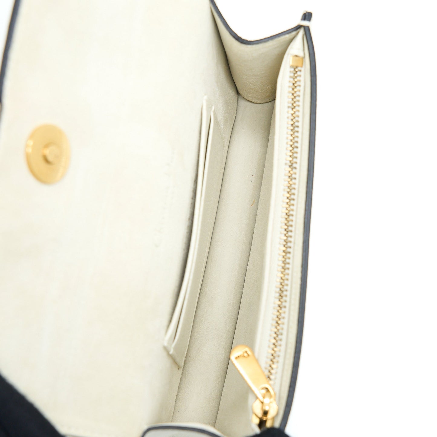 Dior Saddle Belt Pouch Calfskin White