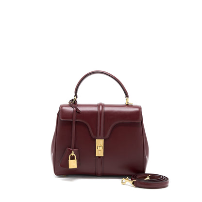 Celine Small 16 Purse Light Burgundy Calfskin