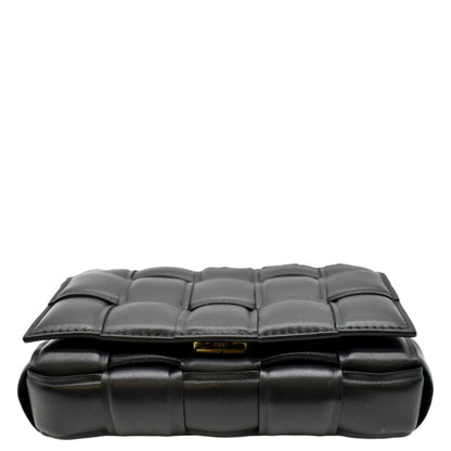 BOTTEGA VENETA Padded Cassette Leather Crossbody Bag Black