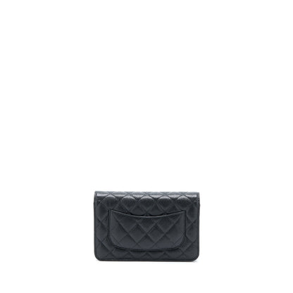 Chanel Classic Wallet On Chain Caviar Black GHW (Microchip)