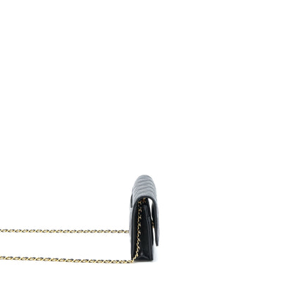 Chanel Classic Wallet On Chain Caviar Black GHW (Microchip)