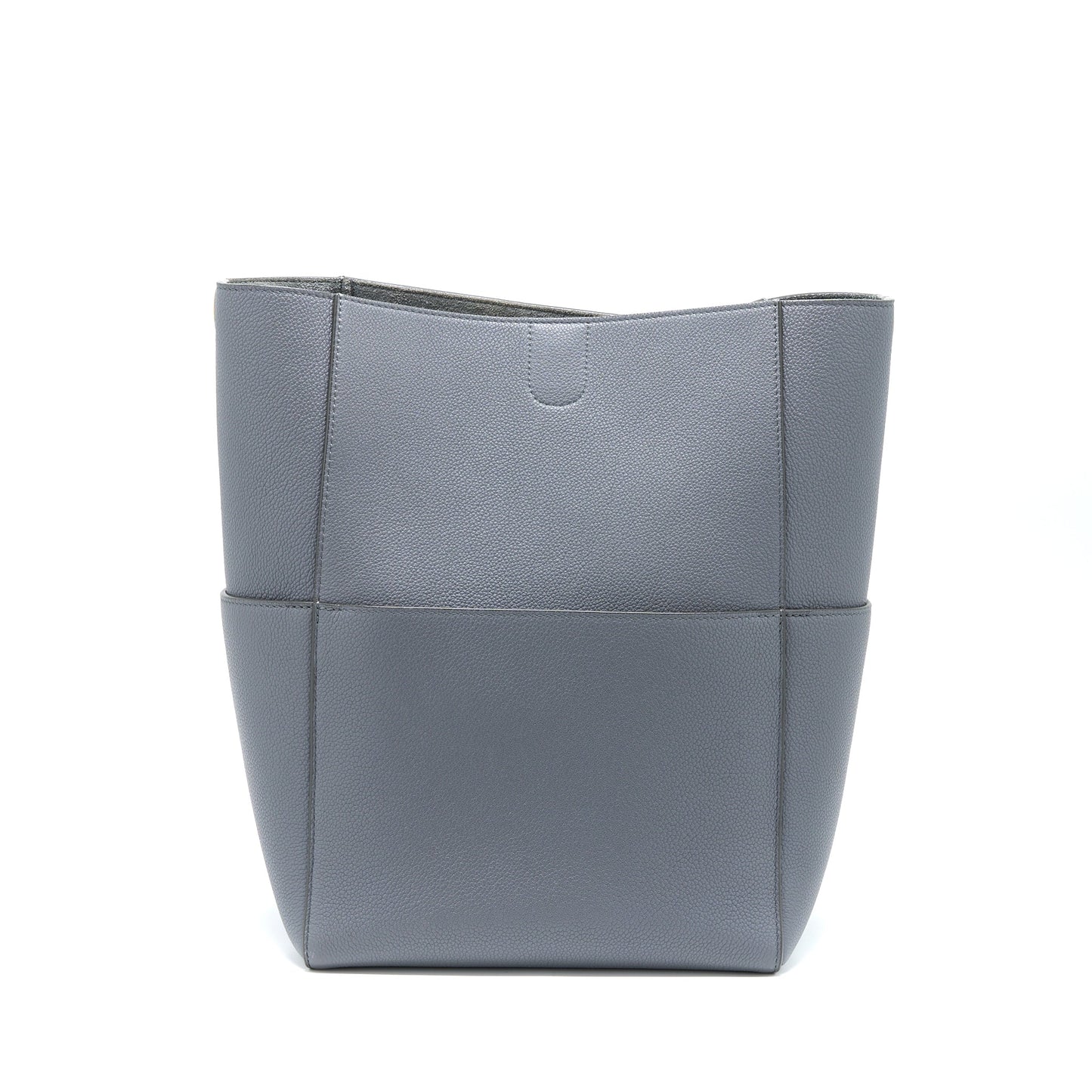 Celine Sangle Bucket Purse Calfskin Grey