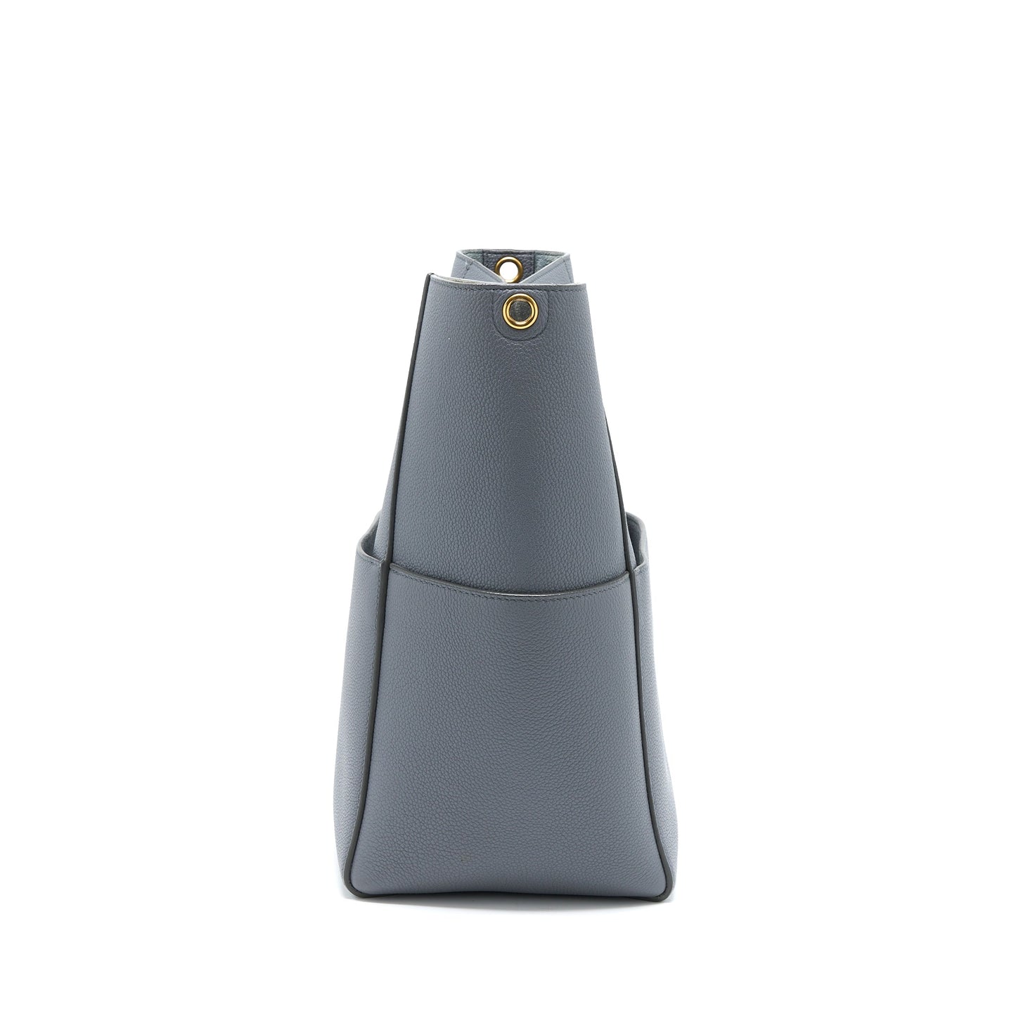 Celine Sangle Bucket Purse Calfskin Grey