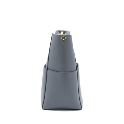 Celine Sangle Bucket Purse Calfskin Grey