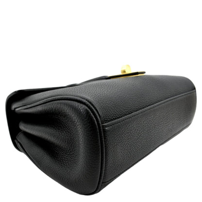 CELINE Teen 16 Calfskin Leather Crossbody Bag Black