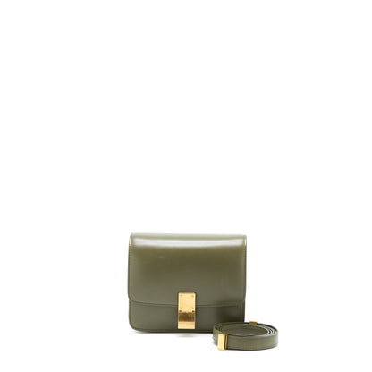 Celine Small Classic Purse Box Calfskin Army Green
