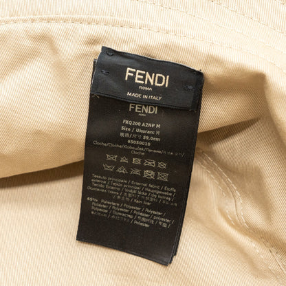 Fendi size M bucket hat brown tech fabric