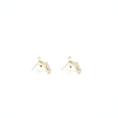 Chanel Classic CC Logo Earrings Large Model Gold Tone