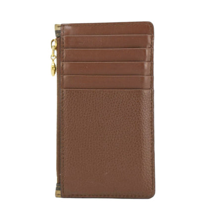 BURBERRY Vintage Check Canvas Coin Case Card Holder Beige