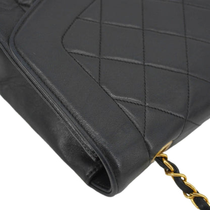 CHANEL Diana Flap Quilted Leather Shoulder Bag Black