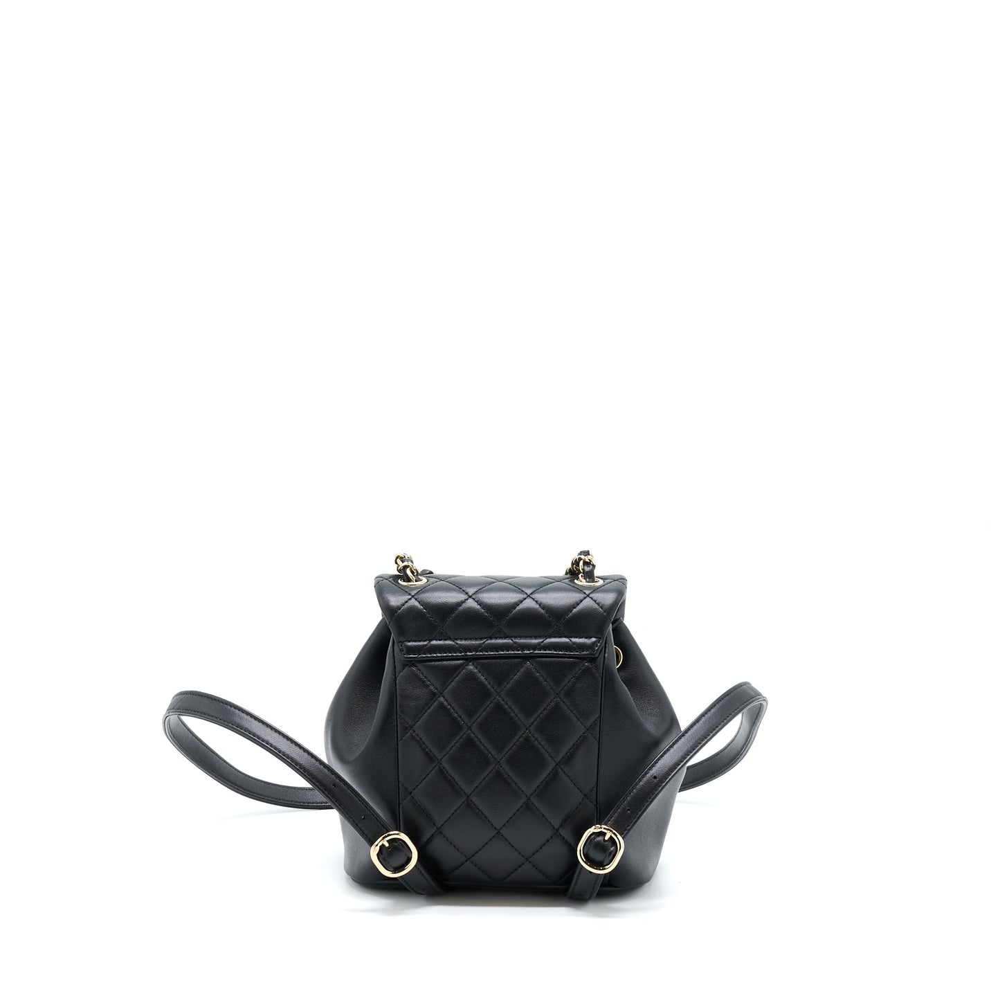 Chanel Duma Mini Backpack Lambskin Black LGHW (Microchip)
