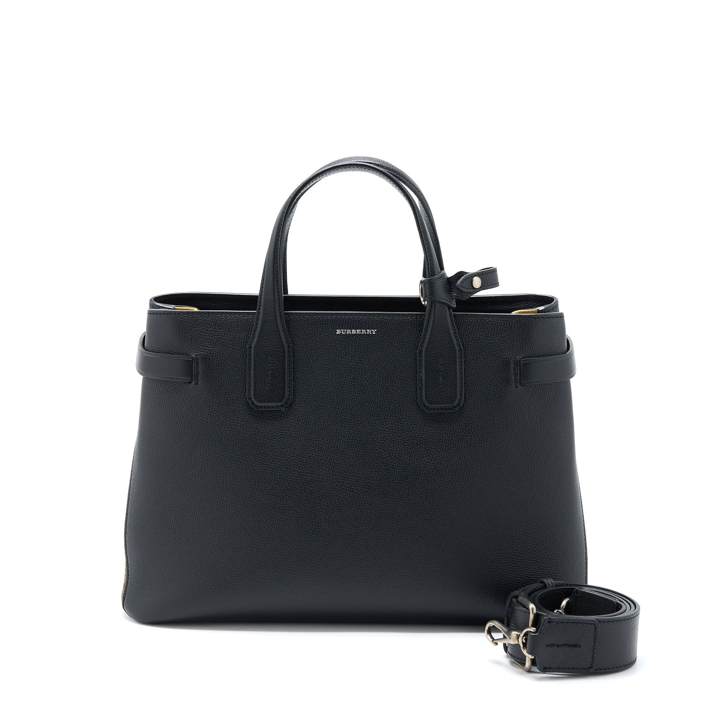 Burberry The Medium Banner Purse Calfskin Black/Multicolour