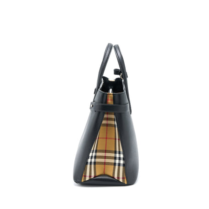 Burberry The Medium Banner Purse Calfskin Black/Multicolour