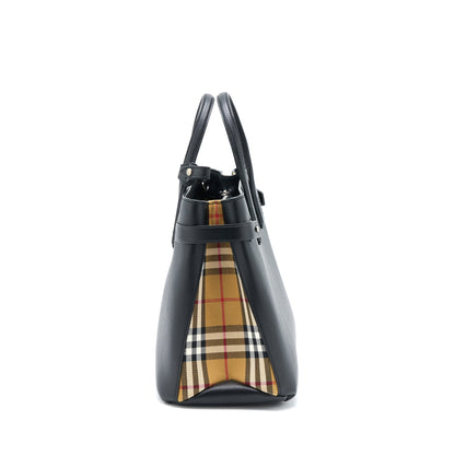 Burberry The Medium Banner Purse Calfskin Black/Multicolour