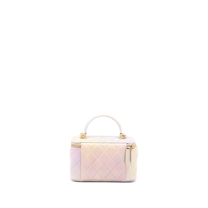 Chanel 22p Top Handle Long Vanity Case Lambskin Multicolour GHW