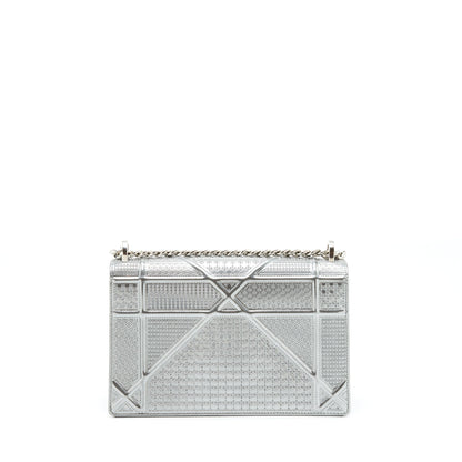 Dior Medium Diorama Metallic Sliver